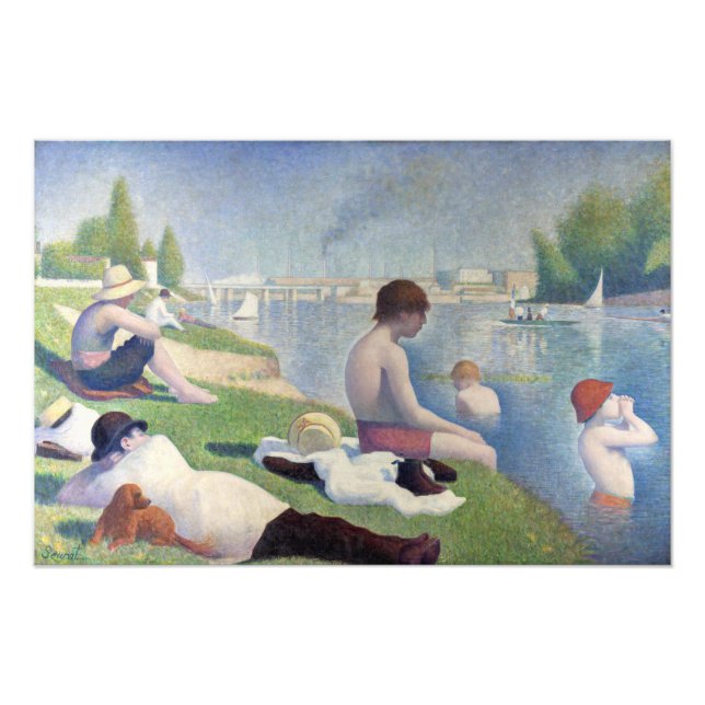Georges Seurat - Bathers at Asnieres Photo Print (Front)