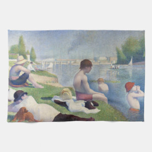Georges Seurat - Bathers at Asnieres Tea Towel