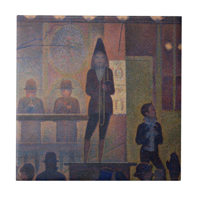 Georges Seurat - Circus Slideshow Ceramic Tile (Front)