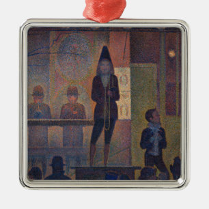 Georges Seurat - Circus Slideshow Metal Ornament