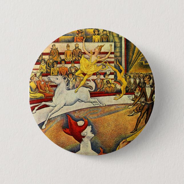 Georges Seurat - Der Zirkus - Circus 6 Cm Round Badge (Front)