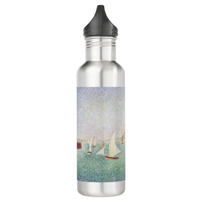 Georges Seurat - Entrance of the Port of Honfleur 710 Ml Water Bottle (Left)