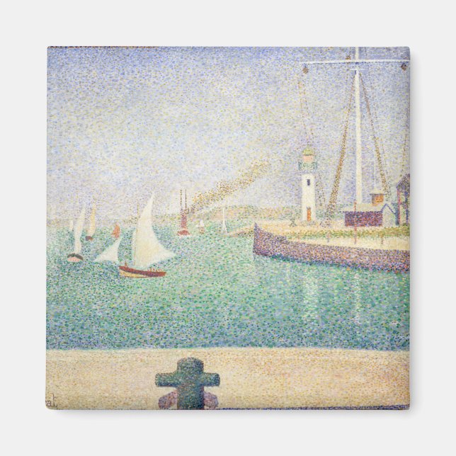 Georges Seurat - Entrance of the Port of Honfleur  Magnet (Front)