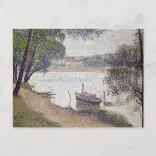 Georges Seurat Grey Weather, Grande Jatte Postcard