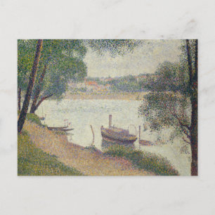 Georges Seurat - Grey Weather, Grande Jatte Postcard