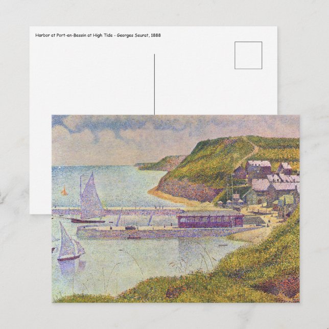 Georges Seurat - Port-en-Bessin at High Tide Postcard (Front/Back)