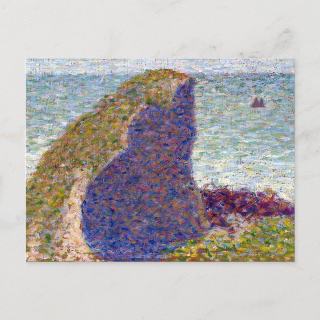 Georges Seurat Study for Le Bec du Hoc, Grandcamp Postcard (Front)