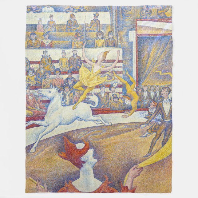 Georges Seurat - The Circus Fleece Blanket (Front)