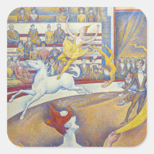 Georges Seurat - The Circus Square Sticker