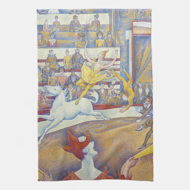 Georges Seurat - The Circus Tea Towel (Vertical)