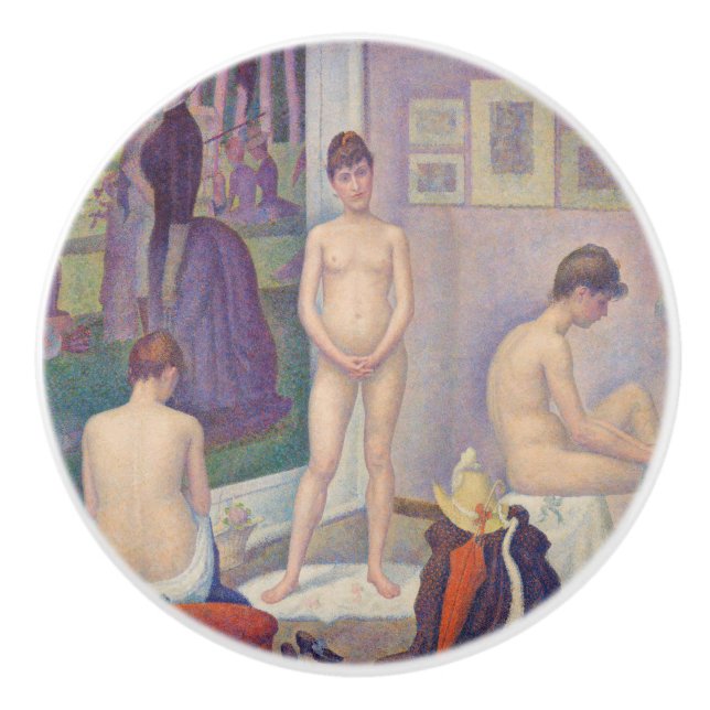 Georges Seurat - The Models Ceramic Knob (Front)