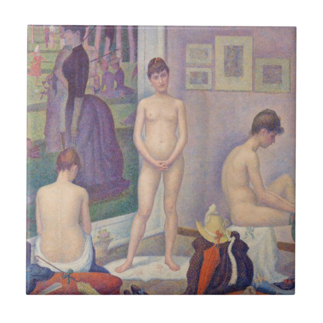 Georges Seurat - The Models Ceramic Tile (Front)