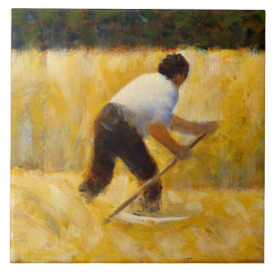 Georges Seurat - The Mower Ceramic Tile