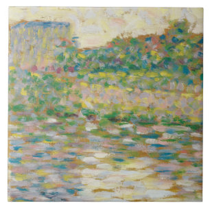 Georges Seurat - The Seine at Courbevoie Tile