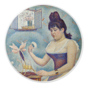 Georges Seurat - Young Woman Powdering Herself Ceramic Knob