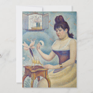 Georges Seurat - Young Woman Powdering Herself Invitation