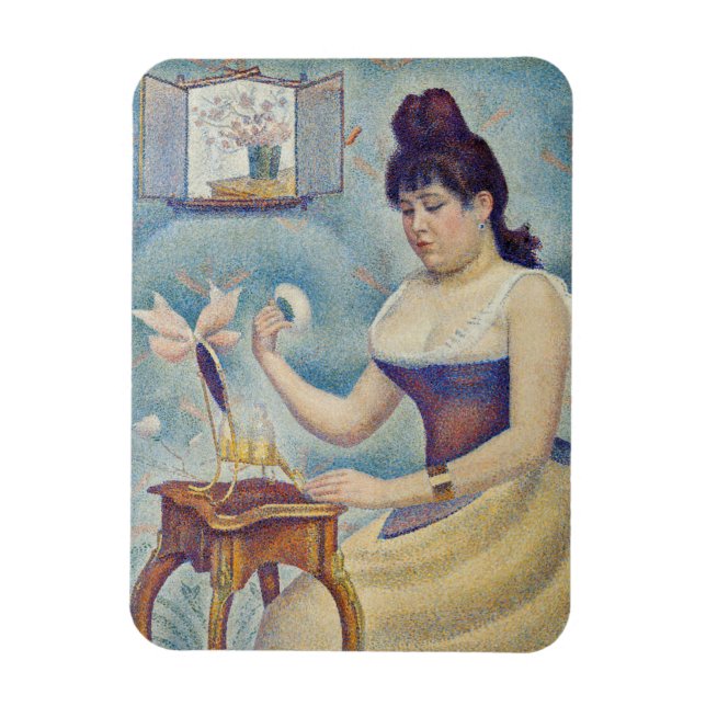 Georges Seurat - Young Woman Powdering Herself Magnet (Vertical)