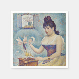 Georges Seurat - Young Woman Powdering Herself Napkin