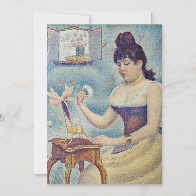 Georges Seurat - Young Woman Powdering Herself Thank You Card (Front)