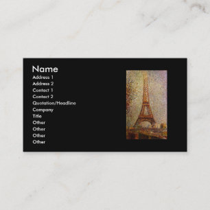 Georges Seurat's Painting: The Eiffel Tower (1889) Business Card