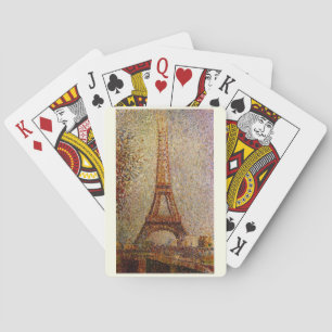 Georges Seurat's Painting: The Eiffel Tower (1889) Playing Cards