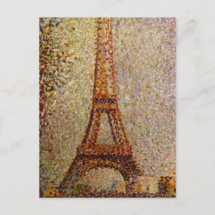Georges Seurat's Painting: The Eiffel Tower (1889) Postcard