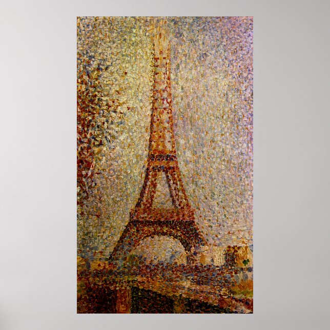 Georges Seurat's Painting: The Eiffel Tower (1889) Poster (Front)