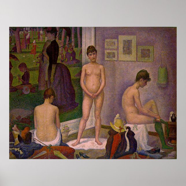 Georges Seurat's Painting: The Models (1889) Poster (Front)