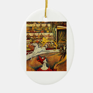 Georges Seurat's The Circus (1891) Ceramic Ornament