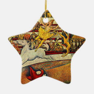 Georges Seurat's The Circus (1891) Ceramic Ornament