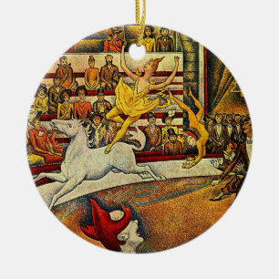 Georges Seurat's The Circus (1891) Ceramic Ornament