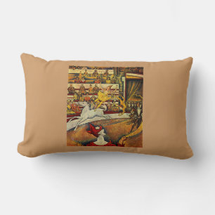 Georges Seurat's The Circus (1891) - Clown & Rider Lumbar Cushion