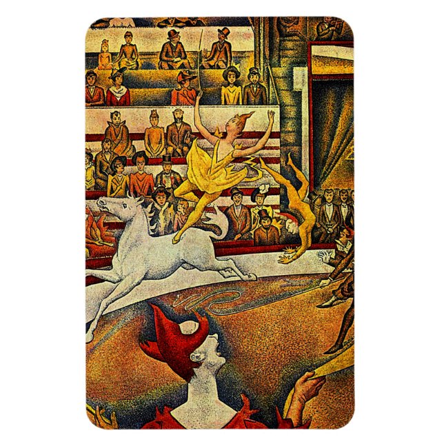 Georges Seurat's The Circus (1891) - Clown & Rider Magnet (Vertical)