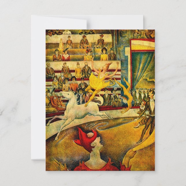Georges Seurat's The Circus (1891) Invitation (Front)