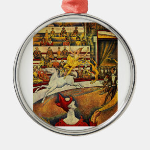 Georges Seurat's The Circus (1891) Metal Ornament