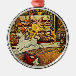 Georges Seurat's The Circus (1891) Metal Ornament