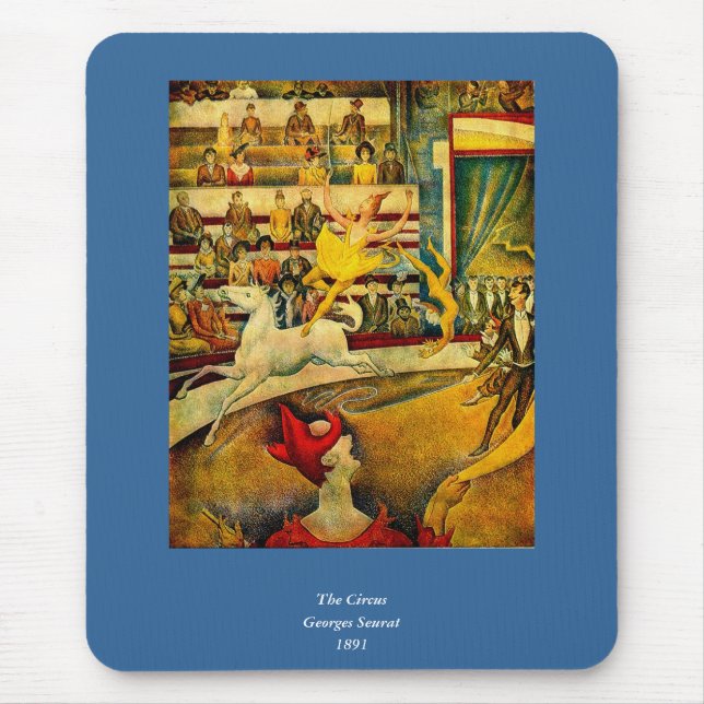 Georges Seurat's The Circus (1891) Mouse Pad (Front)
