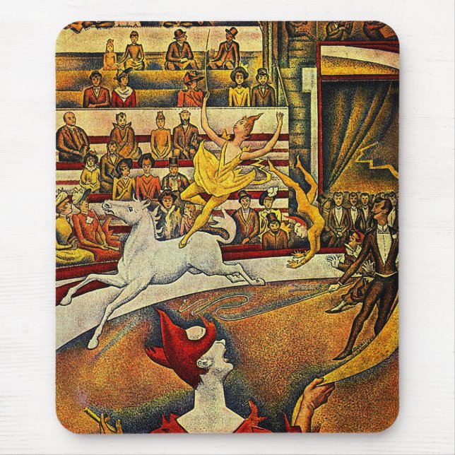 Georges Seurat's The Circus (1891) Mouse Pad (Front)