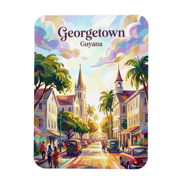 Georgetown City Guyana Magnet (Vertical)