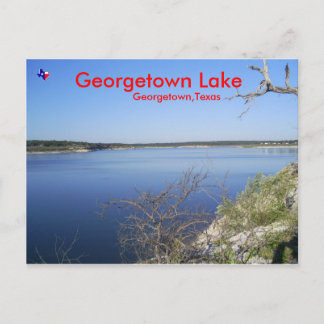 Georgetown Lake. Georgetown Texas Postcard