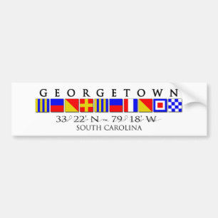 Georgetown SC Signal Flag Bumper Sticker