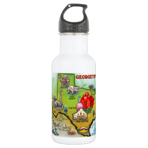 Georgetown Texas Cartoon Map 532 Ml Water Bottle