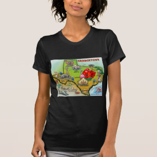 Georgetown Texas Cartoon Map T-Shirt