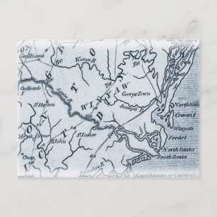 Georgetown Winyah South Carolina Map Post Card