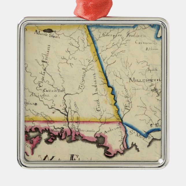 Georgia 13 metal tree decoration (Front)