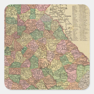 Georgia 3 square sticker