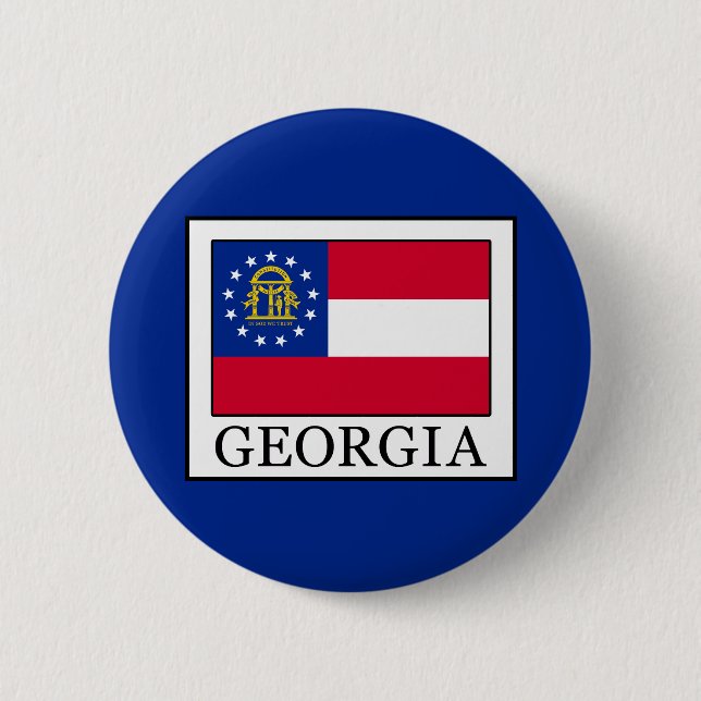 Georgia 6 Cm Round Badge (Front)