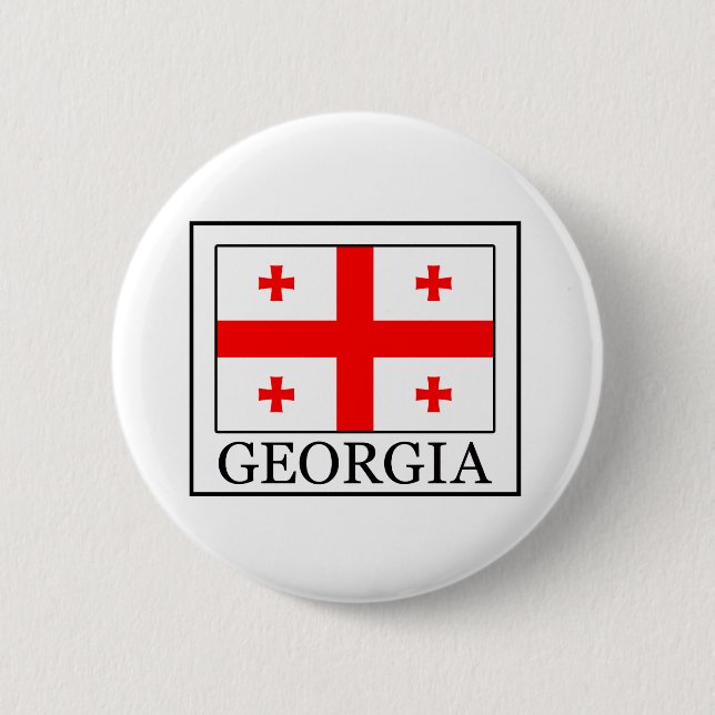 Georgia 6 Cm Round Badge (Front)