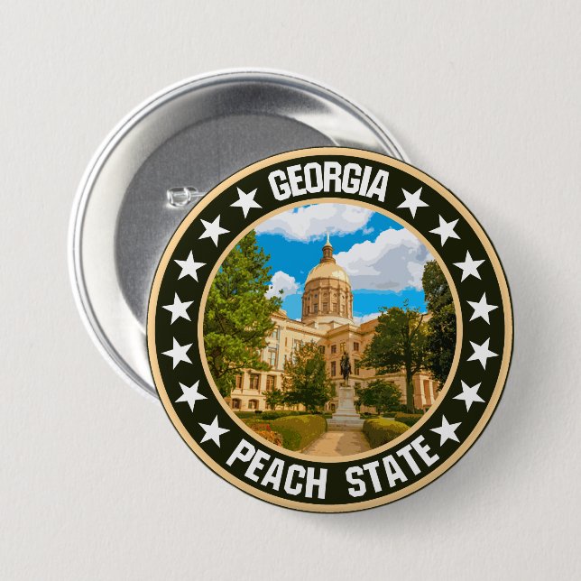 Georgia                                            7.5 cm round badge (Front & Back)