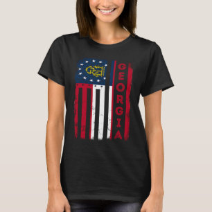 Georgia American Flag Home State of Georgia Flag T-Shirt